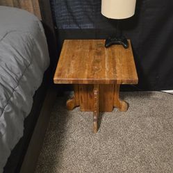 wood side table