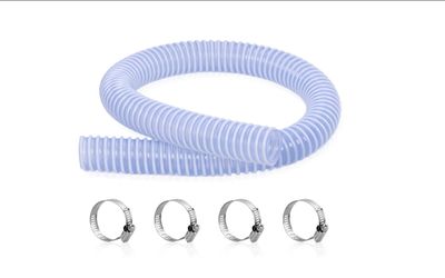 DAVCO 2" Clear Pool Hose (5 ft) with Clamps