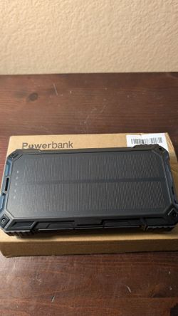 Solar Power Bank,49800mAh Wireless Portable Phone Charger with Built-in 4 Cables