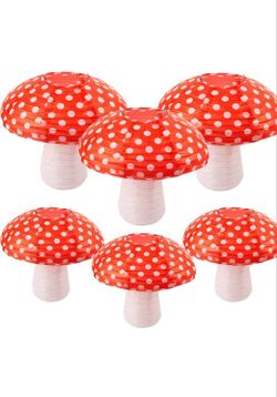6 Mushroom Paper Lanterns