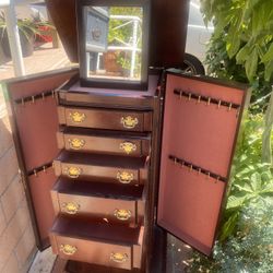 Wood Jewelry Cabinet