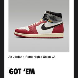 Jordan 1 Union Size 11.5 Ds 