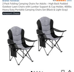 New portable camping chair two for 20!!