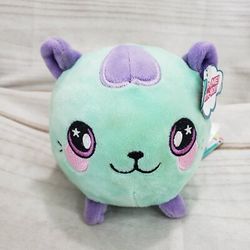 Squeezamals Cat Plush Green Purple Stress Reliever Ball Sensory Cassie 4 Inch