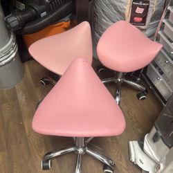 Rolling Chair Saddle Pink New 