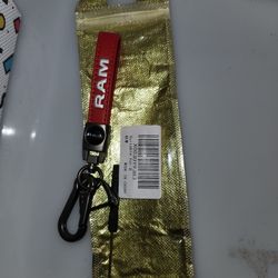 Ram Leather Keychain 