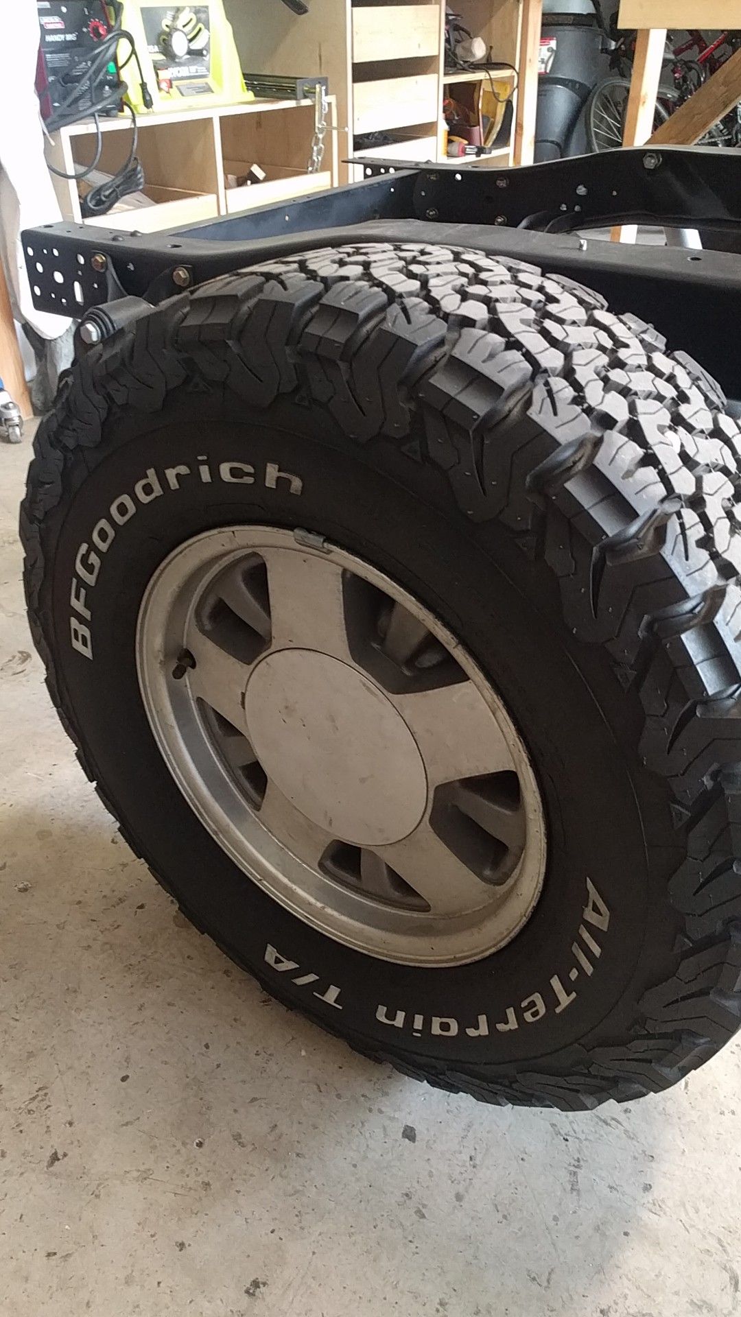 4 BF Goodrich All Terrain T/A Tires 30x9.5x15 and Chevy C1500 Wheels