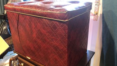 Vintage Mid Century Vinyl Chest