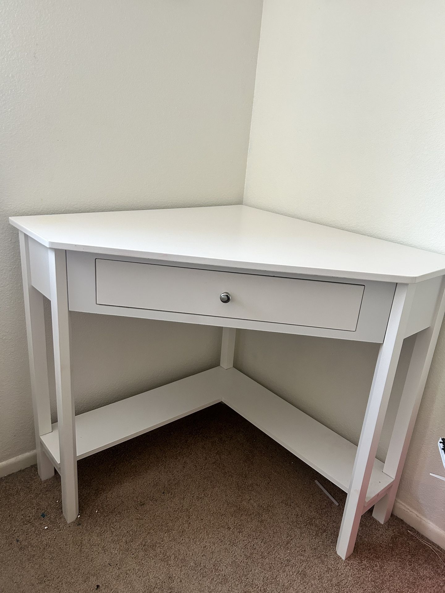 White Corner Table