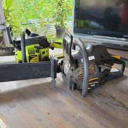 Poulan Chainsaws 18" And 16"