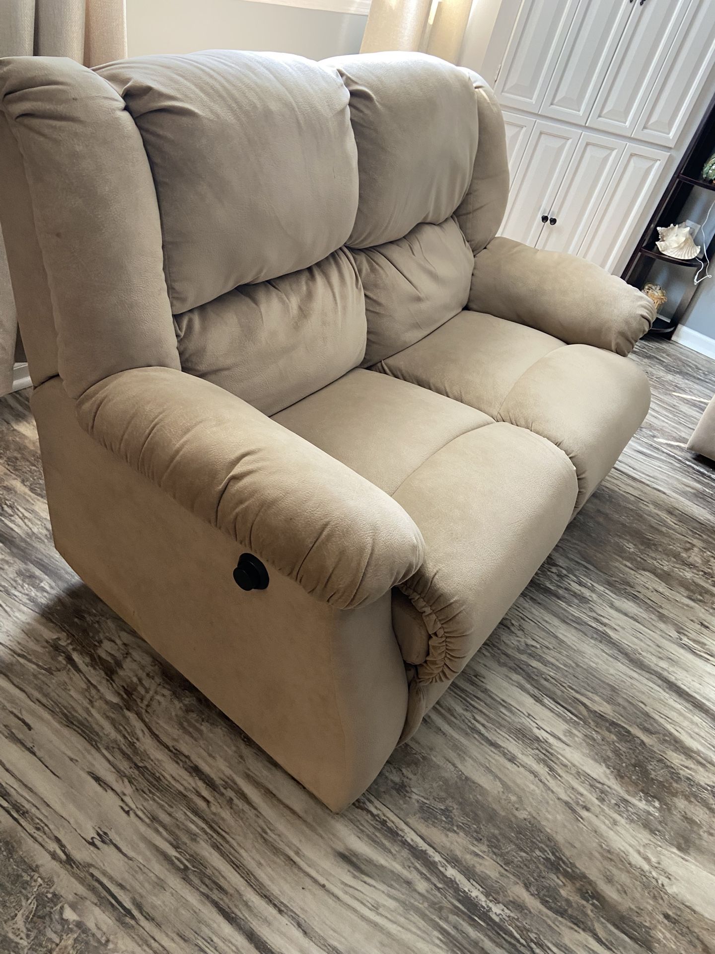 Sofa and loveseat, great shape, both recline manually