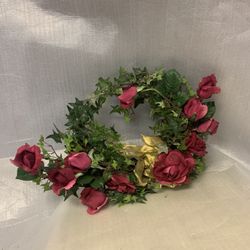 Artificial Rose Flower Burgundy Floral Garland - Wedding Ceremony Backdrop