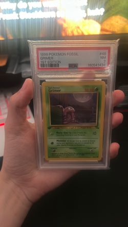 Cash Only — 1999 Pokémon Fossil 1st Edition Grimer PSA 7