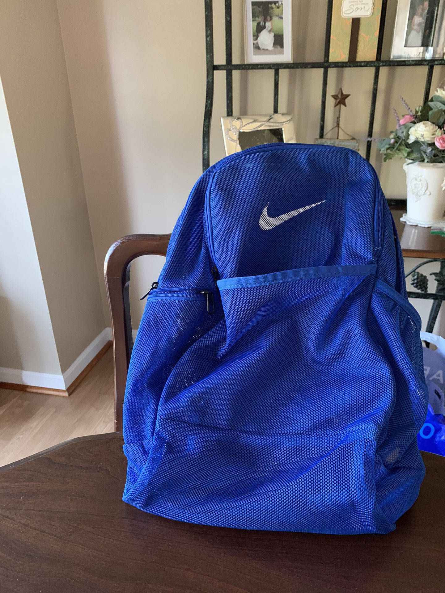Blue Nike Brasília Mesh Backpack- Great Condition!