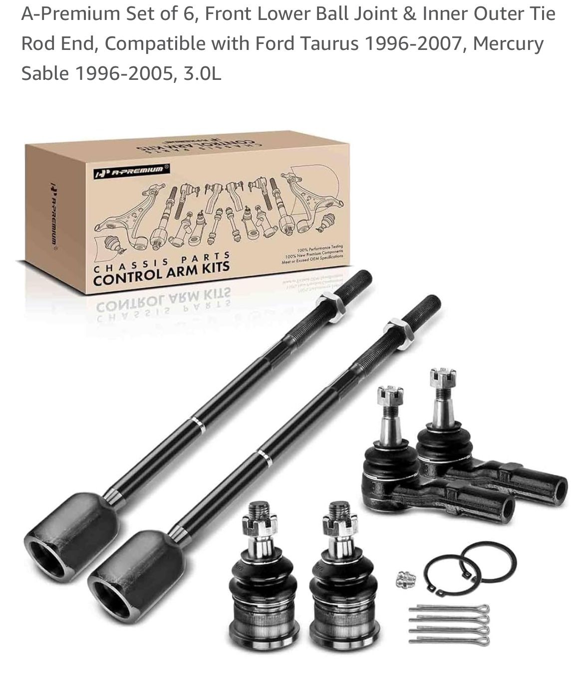 Lower Ball Joint , Inner And Outer Tie Rod End