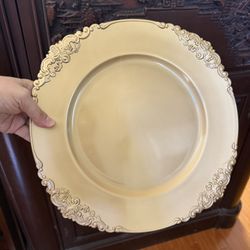 Vintage Style Gold Chargers Plates