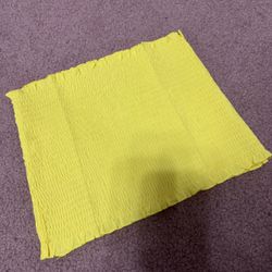 New Small Yellow Tube Top Shirt Blouse Boho Stretchy 