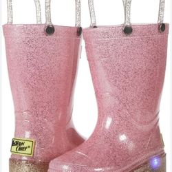 Girl's Sparkle Lighted PVC Rain (Toddler/Little Kid) size 6