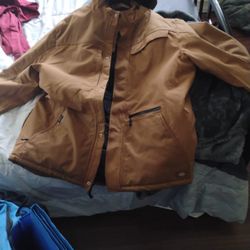 Brand New Dickies Winter Jacket Removable Hood Pockets Double Insulated