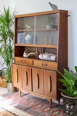 Garrison mid century hutch deals