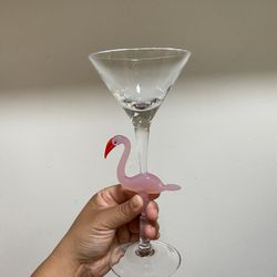 Vintage Hand Blown Flamingo Martin Glass