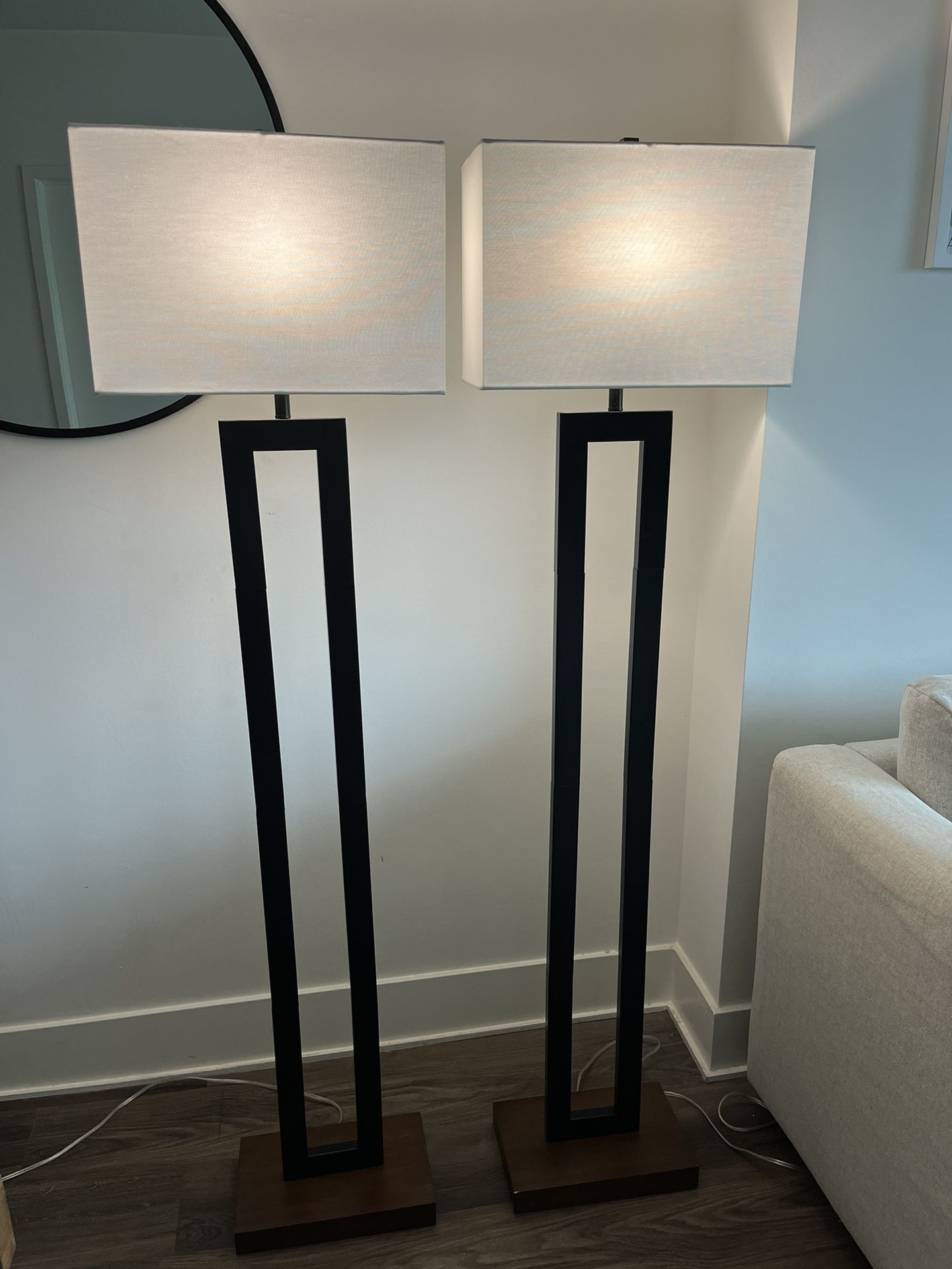 2 Weston Floor Lamps Black - Project 62™