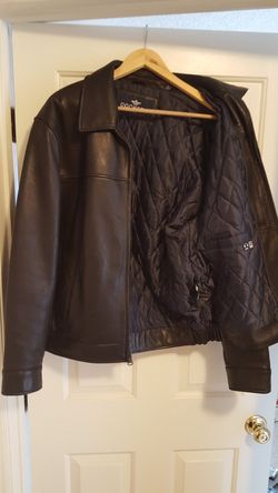 Dockers black leather jacket