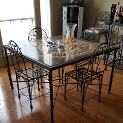 Wrought Iron Kitchen/dining Table