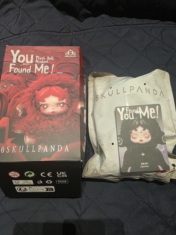 SKULLPANDA You Found Me! Series Plush Doll Pendant DARKNESS