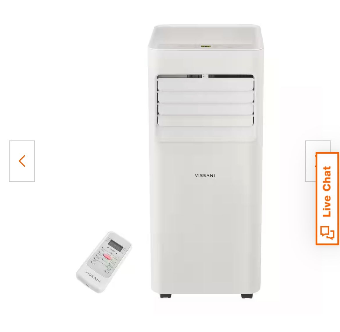 5,000 BTU 115-Volt 3-in-1 Portable Air Conditioner Unit Cools up to 150 sq. ft. with Dehumidifier and Remote in White