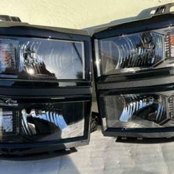 14-15 Chevrolet Silverado Headlights LUCES Micas Faros Calaveras Focos