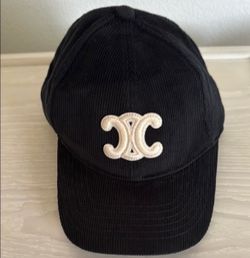 Celine Triomphe Corduroy Baseball Cap