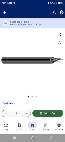 32ft 6-AWG - 3 Black SOOW Power Cord