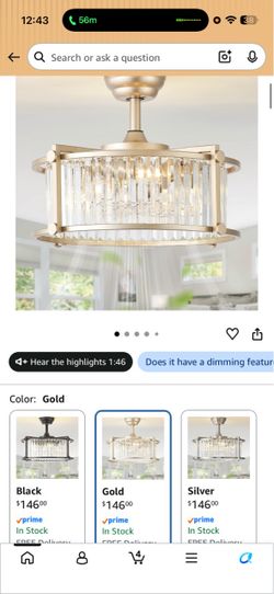 Gold Crystal Chandelier