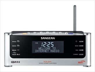 SANGEAN RCR-8WF FM RDS WI FI INTERNET CLOCK RADIO
