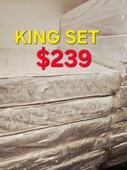 Brand New  King Set $239 >> Mattress And Box Spring