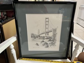 Golden Gate Bridge Pencil Drawing 