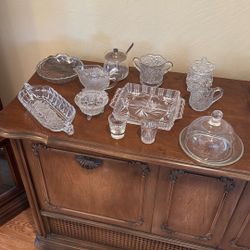 Glass And Crystal Items One Lot