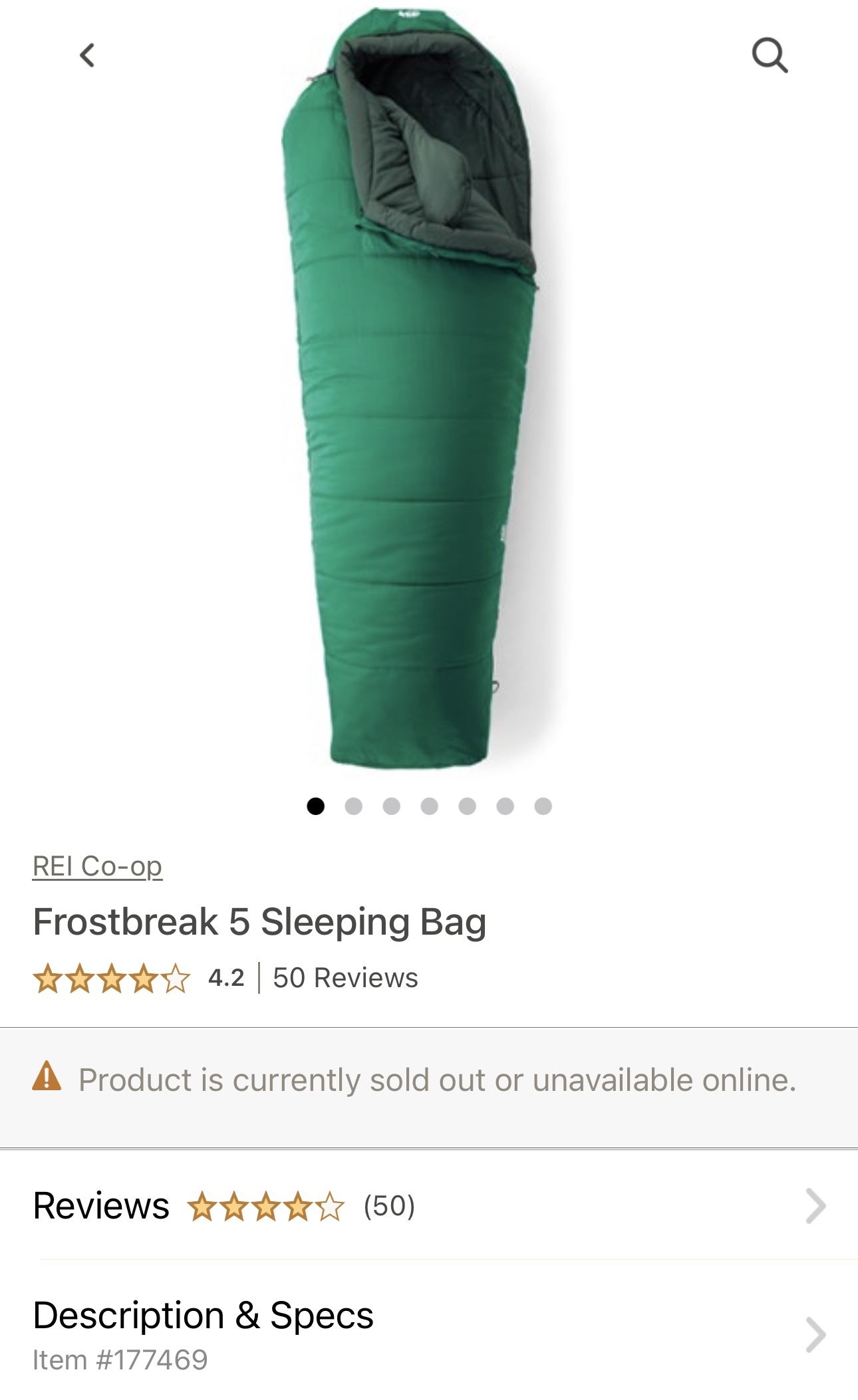 REI Sleeping bag 