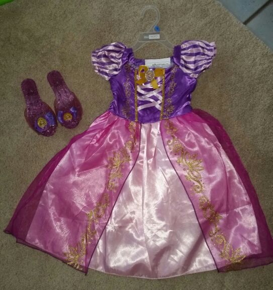 Rapunzel dress and shoes
