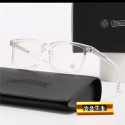 Chrome Heart Glasses Clear White