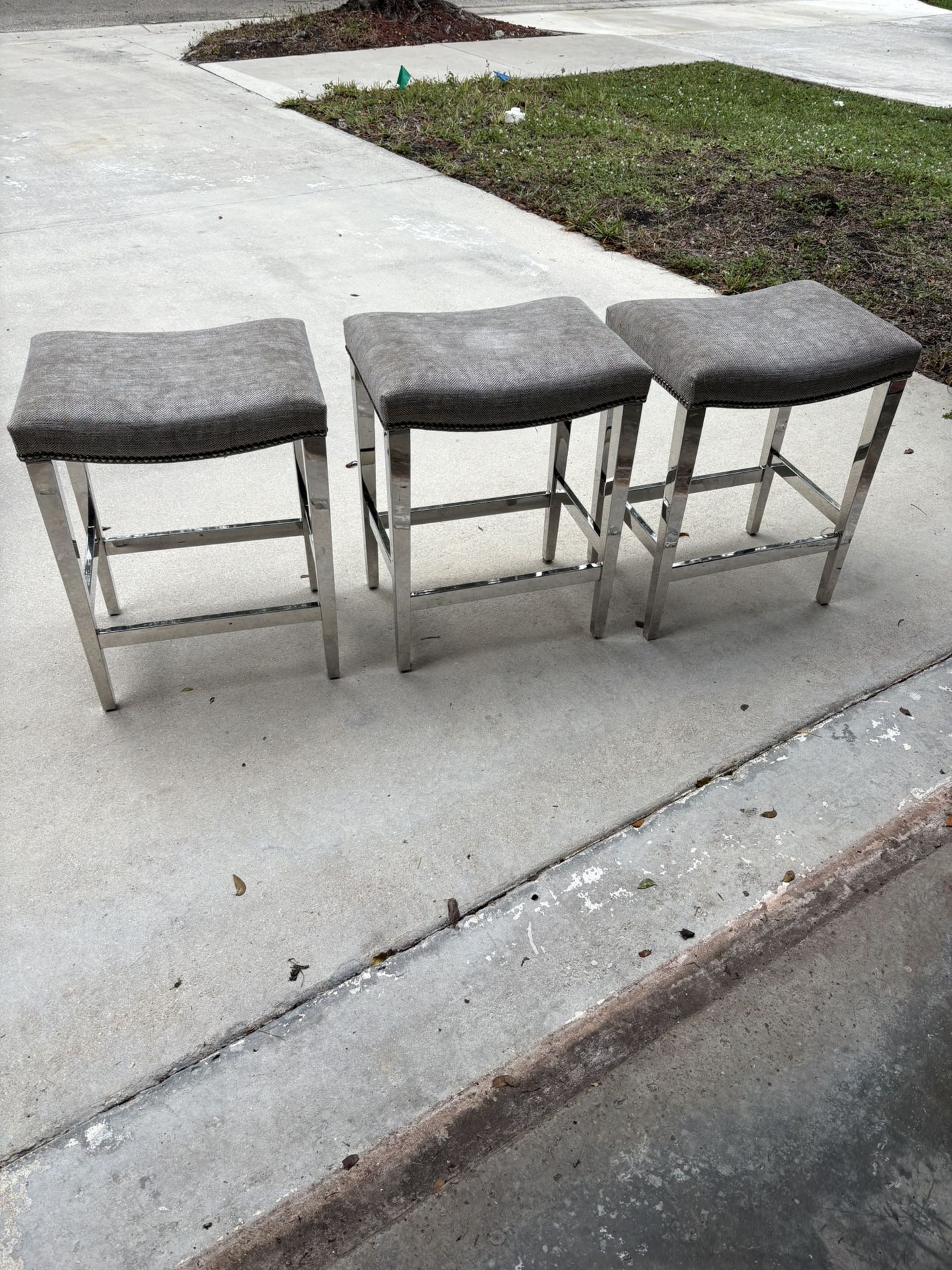 Three restoration kitchen stools