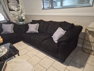 Black sofas