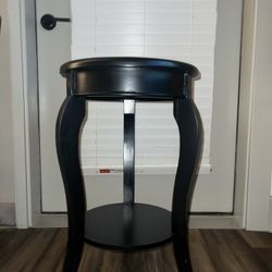 Round Black Side Table
