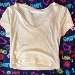 Y2K crop top white