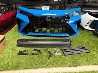Yofer Design Front Bumper Full Replacement Kit With Tinted Sequential Switch-Back DRL [2022-2026 Honda Civic] Boost Blue