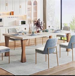 Tribesigns Modern Executive Desk, 71" Computer Desk Conference Table or 70.8" Dining Table, Sturdy Rectangular Kitchen Table for 6-8 Brand New still i