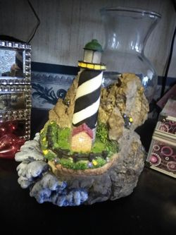 Light house fountain with ocean sounds