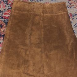 International concepts, ladies, brown leather skirt, size 4