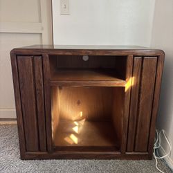 Vintage Wooden TV Console / Entertainment Stand